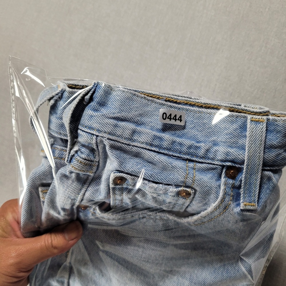 Levi's 501 Premium Cut Off Shorts Womens W24 Blue Button Fly Raw Hem Distressed - Picture 11 of 11